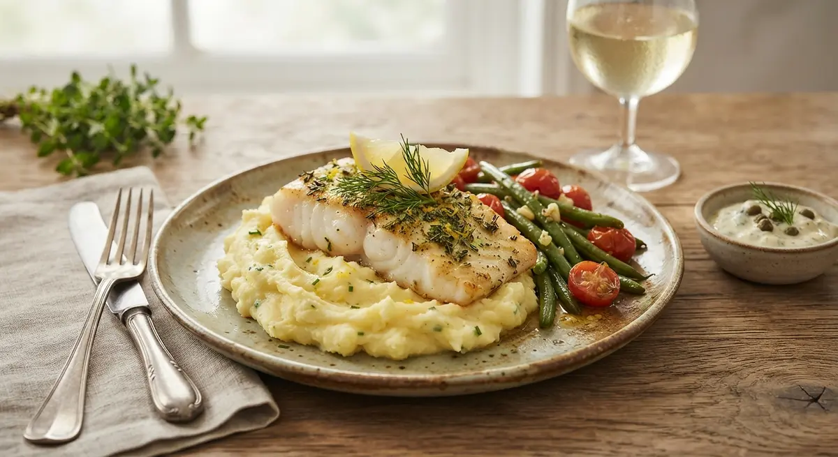 White Fish & Mashed Potato